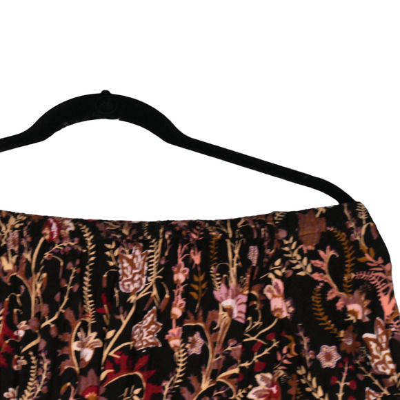 Free People Off Shoulder Romper Womens S Black Floral Low Back Hippie Boho - Picture 12 of 16